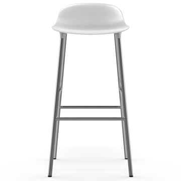 Chaise de bar Form pieds chromés 75 cm - Blanc - Normann Copenhagen