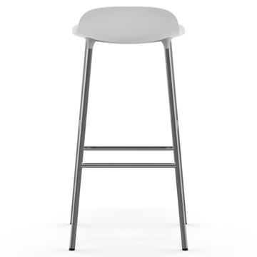 Chaise de bar Form pieds chromés 75 cm - Blanc - Normann Copenhagen