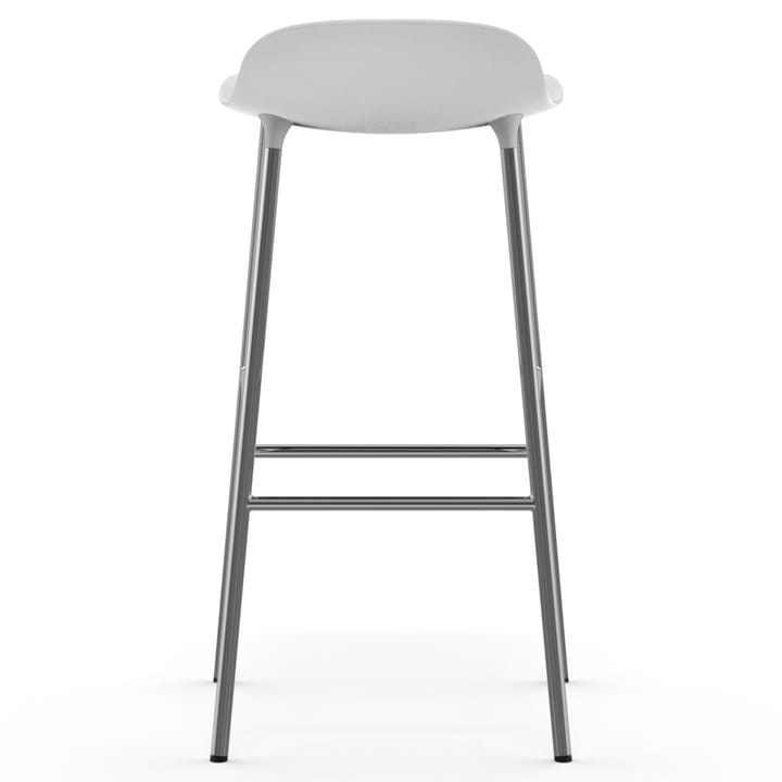 Chaise de bar Form pieds chromés 75 cm, Blanc Normann Copenhagen