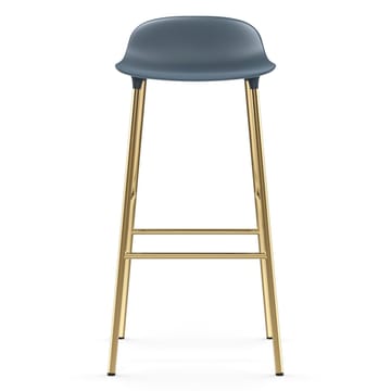 Chaise de bar Form pieds en laiton 75 cm - Bleu - Normann Copenhagen