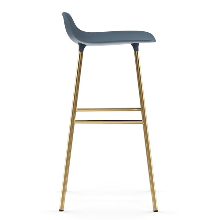 Chaise de bar Form pieds en laiton 75 cm, Bleu Normann Copenhagen