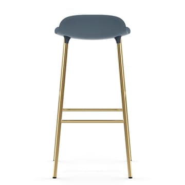 Chaise de bar Form pieds en laiton 75 cm - Bleu - Normann Copenhagen