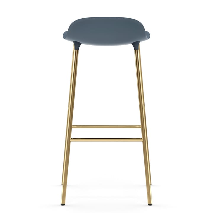 Chaise de bar Form pieds en laiton 75 cm, Bleu Normann Copenhagen