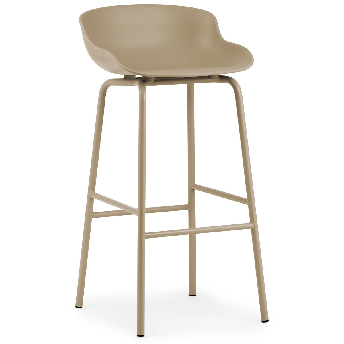 Normann Copenhagen Chaise de bar Hyg pieds en métal 75 cm Sand