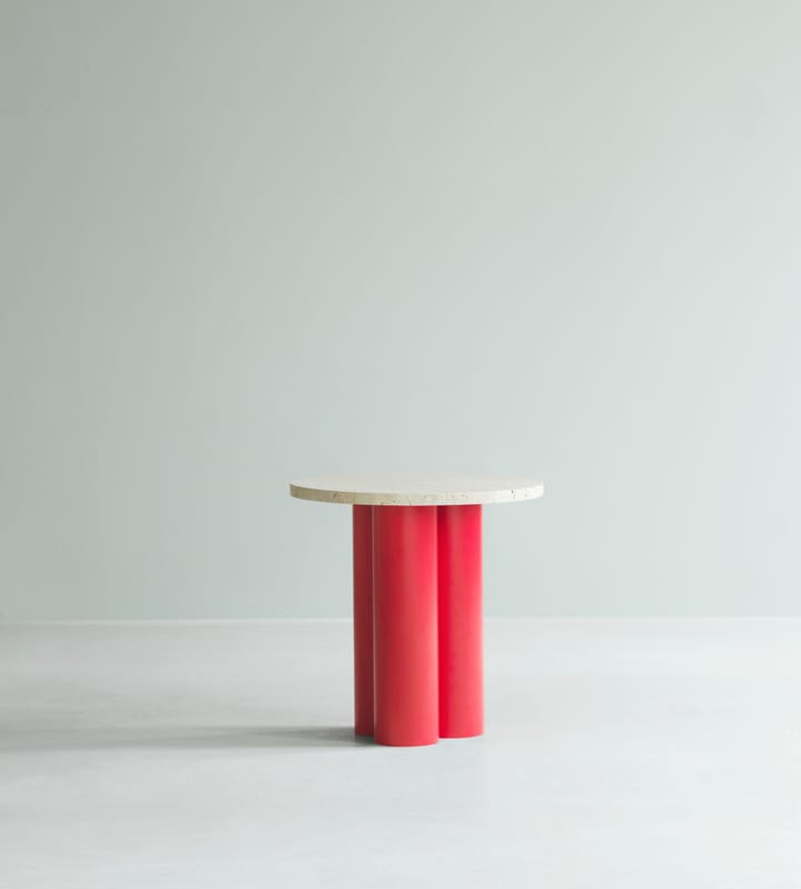 Dit table d'appoint Ø40 cm, Travertine Light-bright red Normann Copenhagen