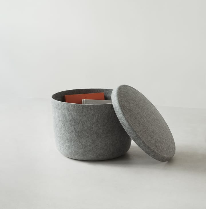 Hide Storage pouf petit, Gris Normann Copenhagen