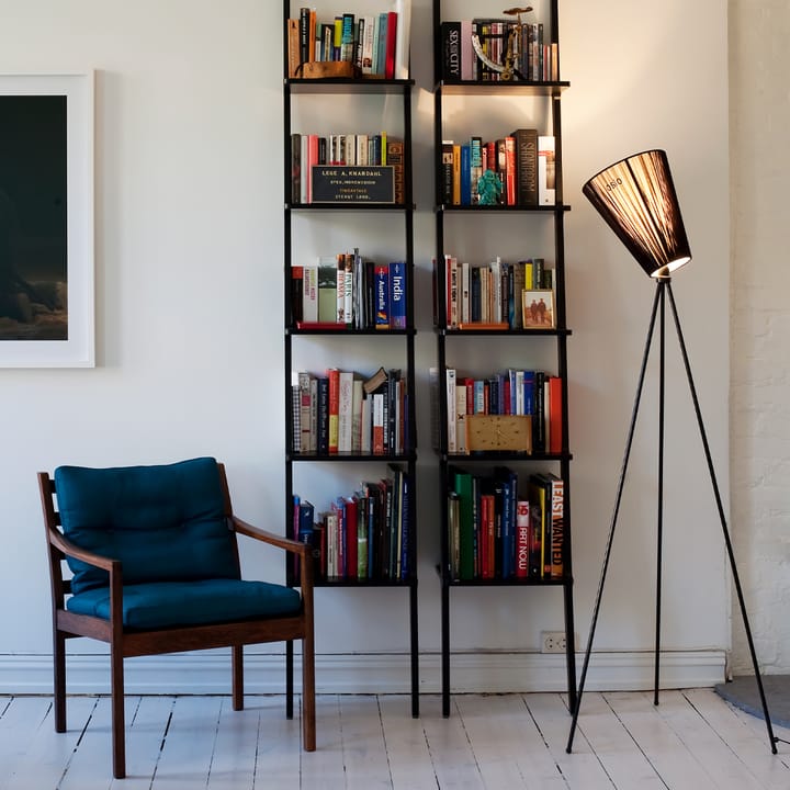 Lampadaire Oslo Wood, caramel, structure noir mat Northern