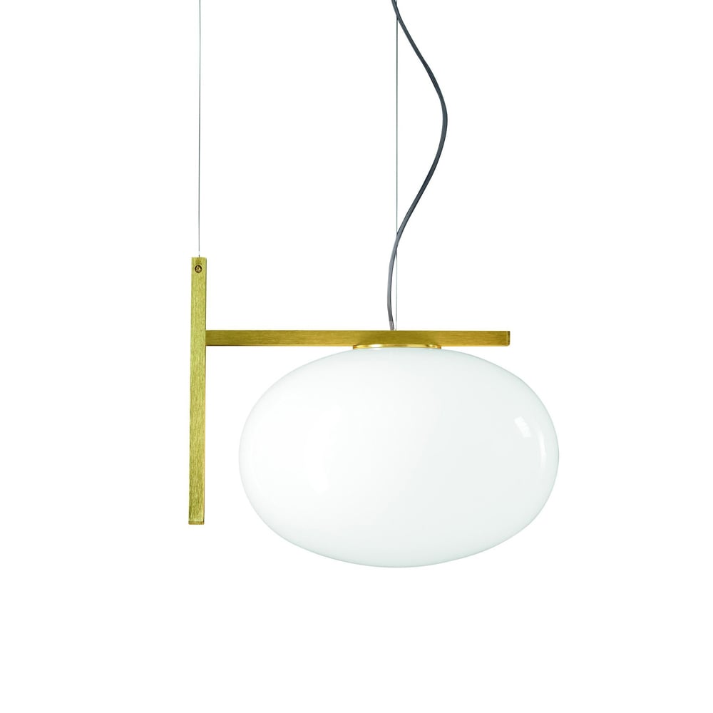 Oluce Suspension Alba 466 opale, laiton