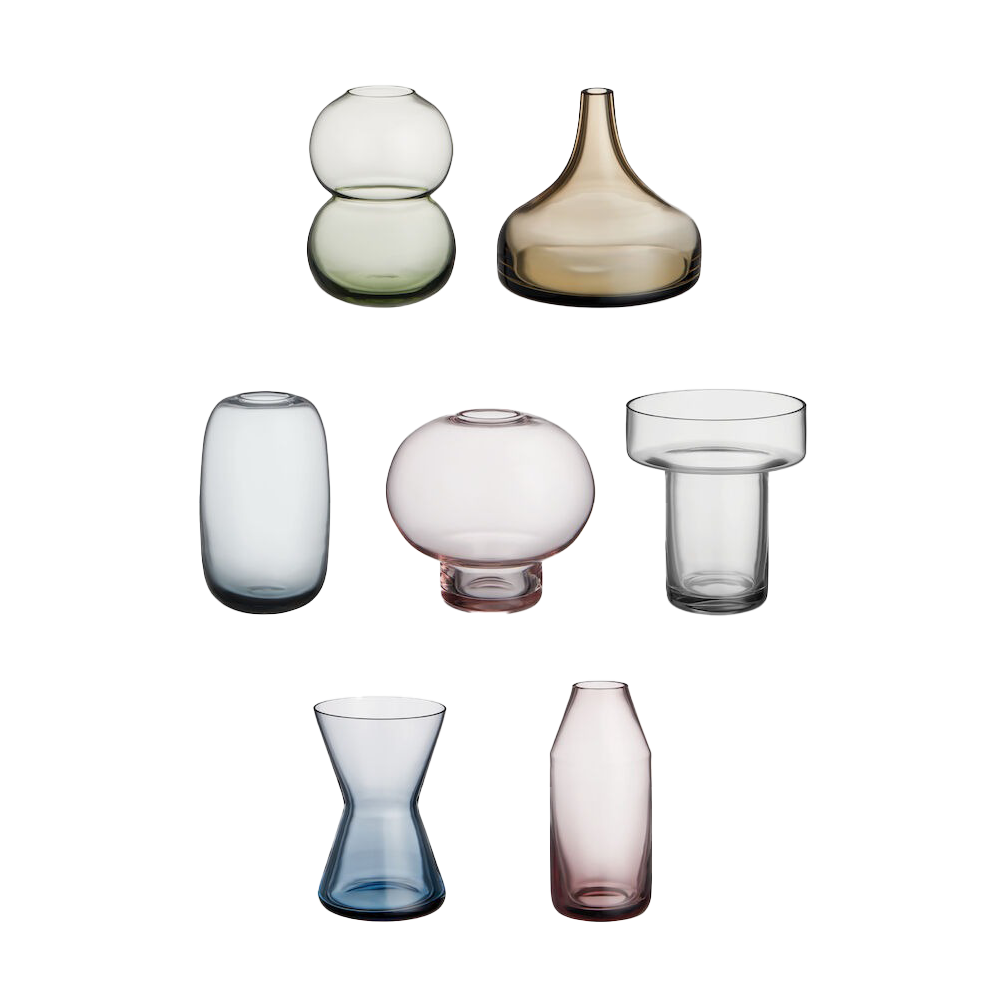 Orrefors Midsummer mini vases 7 pièces Multi