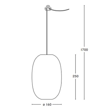 Suspension allongée Pebble allongée - gris clair-verre - Örsjö Belysning