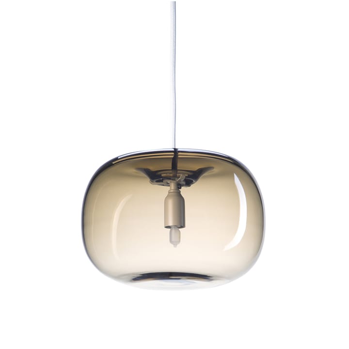 Suspension allongée Pebble arrondie - gris clair-verre - Örsjö Belysning