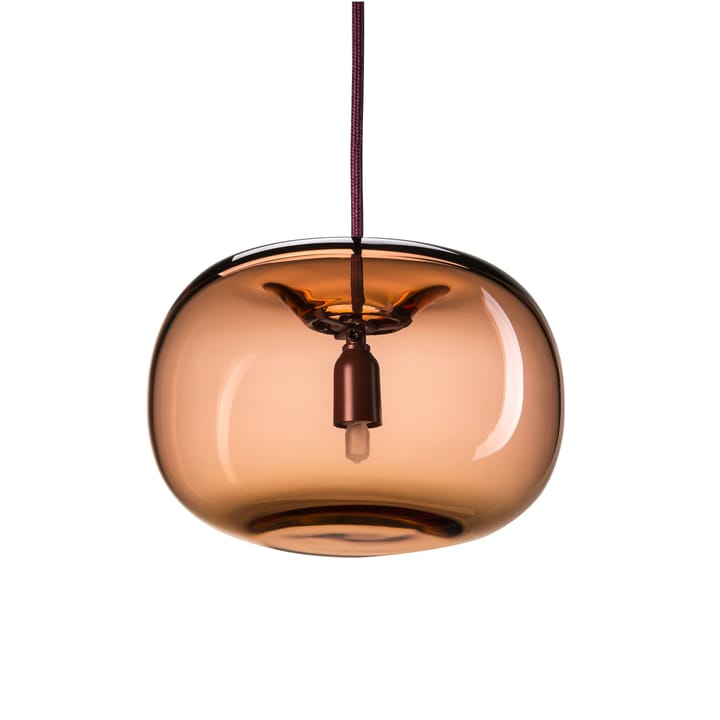 Suspension allongée Pebble arrondie - rouge oxyde-verre - Örsjö Belysning