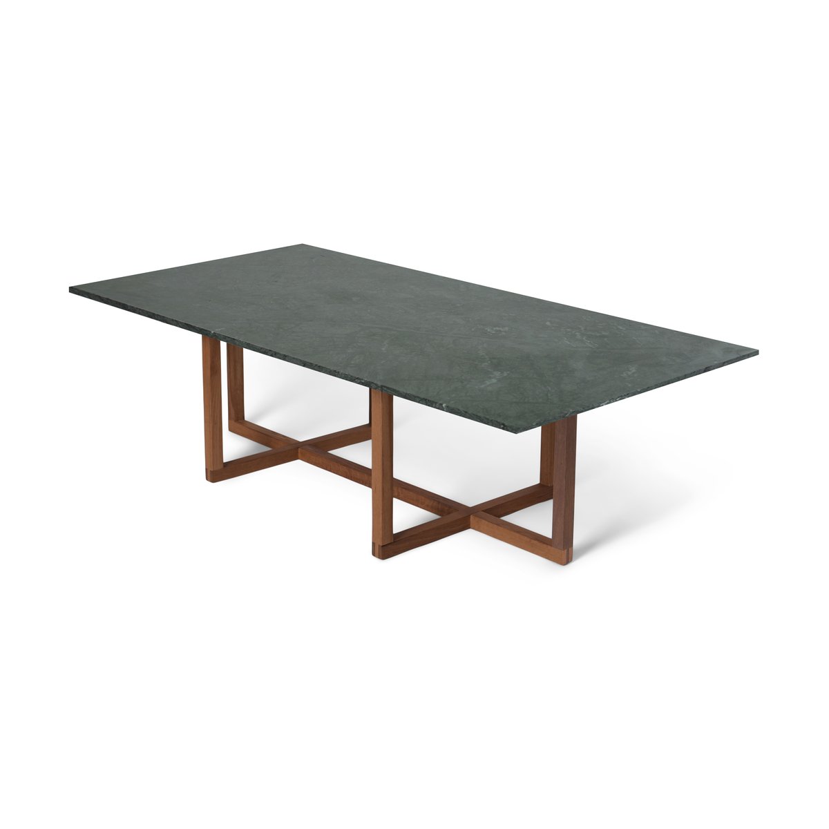 OX Denmarq Table basse Ninety 60x120 cm, dessous en chêne fumé Marbre vert