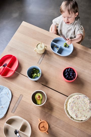 Assiette à ventouse Enkei pour enfants - Rouge cerise - OYOY