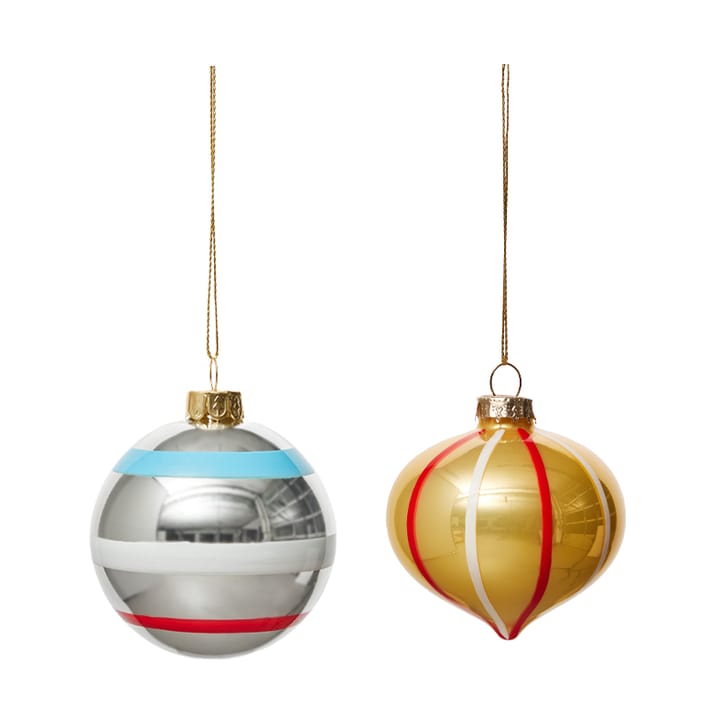 Boule en verre Christmas Mushroom No. 2, lot de 2, Multi OYOY