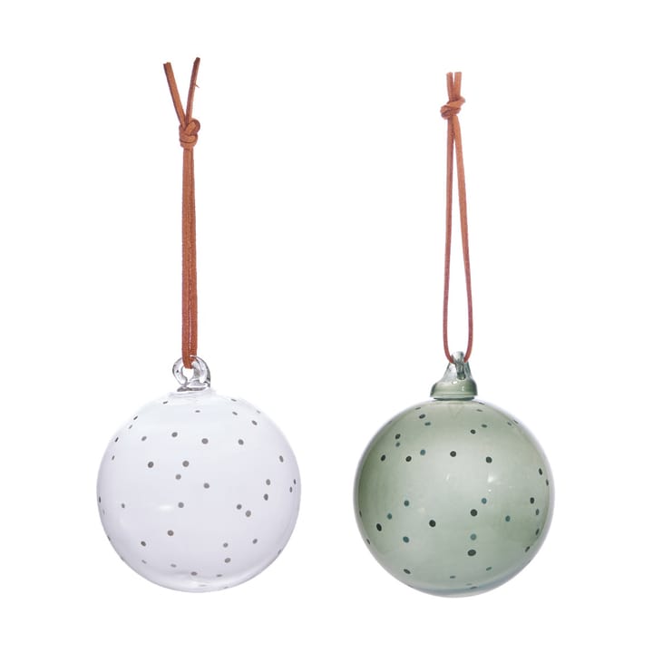 Boules Natale Christmas, lot de 2 - Clair-vert - OYOY