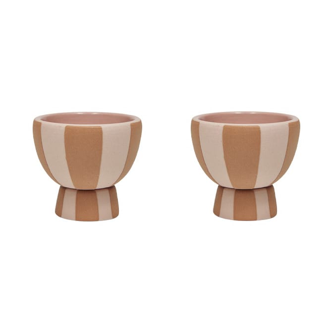 Coquetiers Toppu, lot de 2 - Caramel-rose - OYOY