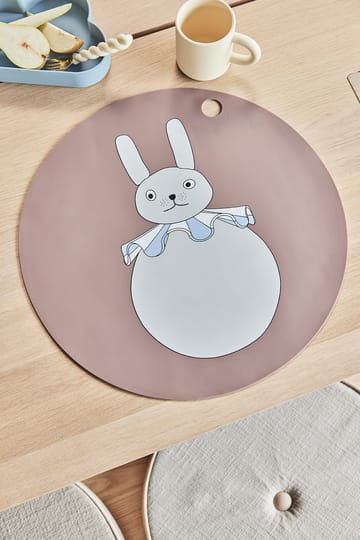 Set de table Rabbit Pompom Ø39 cm - Argile - OYOY