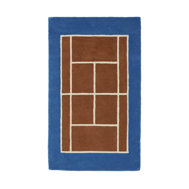 Tapis Tennis - Caramel-Bleu optique, 88x150 cm - OYOY