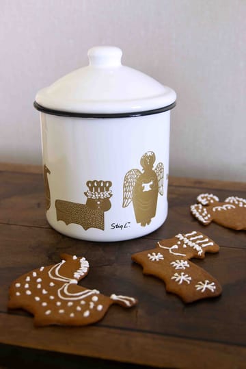 Bocal Stig L Gingerbread - Or blanc - Pluto Design