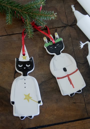 Décoration de Noël Christmas Cats - 2 pièces - Noir-blanc - Pluto Design