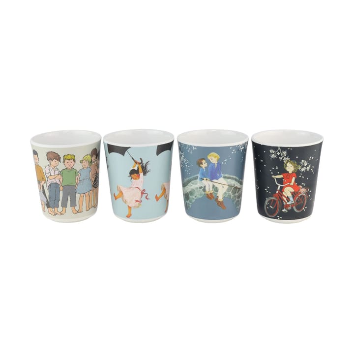 Tasses de collection Astrid Lindgren 15 cl, lot de 4 - Multi - Rätt Start