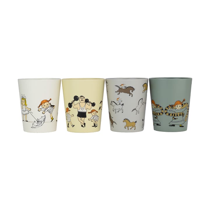 Tasses de collection Pippi Cirkus 15 cl, lot de 4 - Multi - Rätt Start