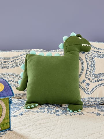 Coussin Rice dinosaure 48x52 cm - Green - RICE