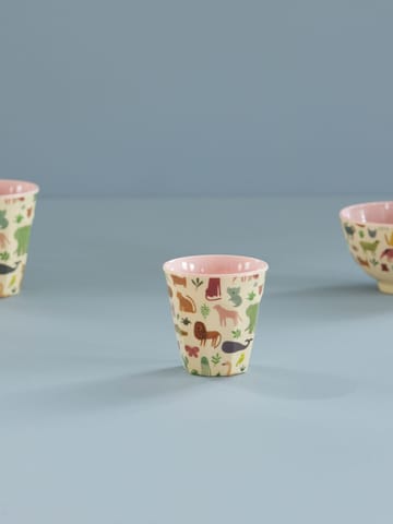 Tasse pour enfant Rice mélamine - Sweet Jungle Print-Soft Pink - RICE