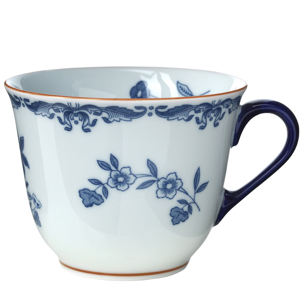 Grande tasse blanche en porcelaine AB - tasse à thé ancienne