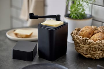 Boîte à fromage Classic avec coupe-fromage 16,5x10x19 cm - Noir - Rosti