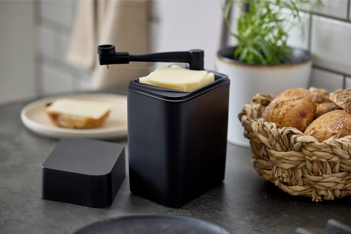 Boîte à fromage Classic avec coupe-fromage 16,5x10x19 cm, Noir Rosti