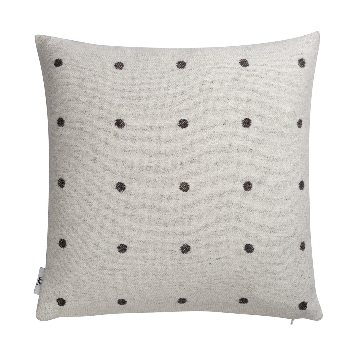 Røros Tweed Coussin Pastille 50x50 cm Black and white