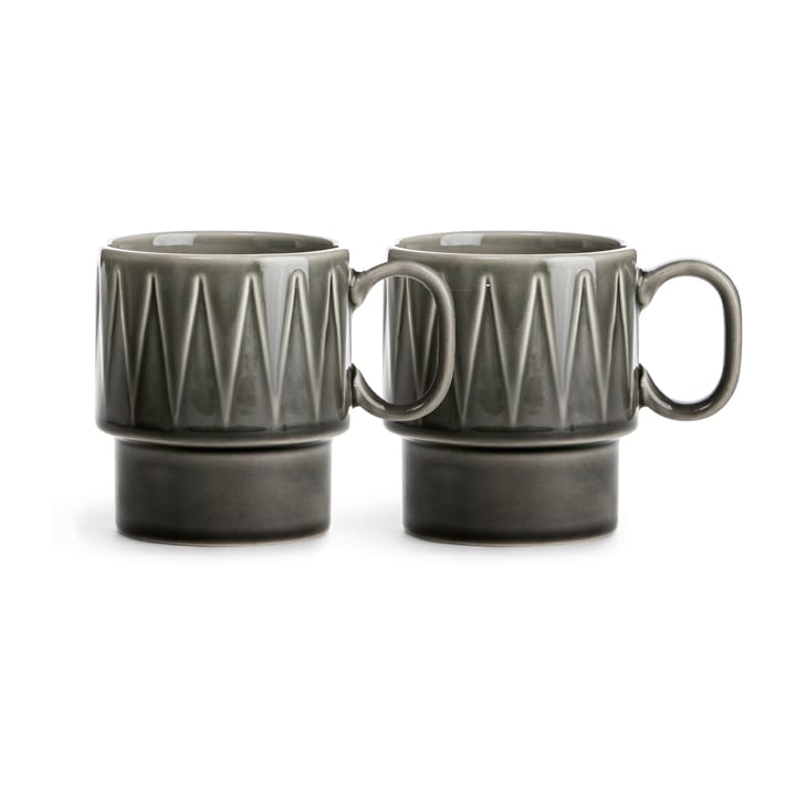 Mugs à café Coffee & More lot de 2 - Gris - Sagaform