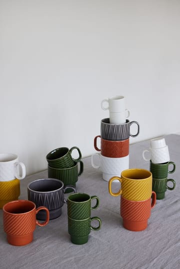 Mugs à café Coffee & More lot de 2 - Jaune - Sagaform