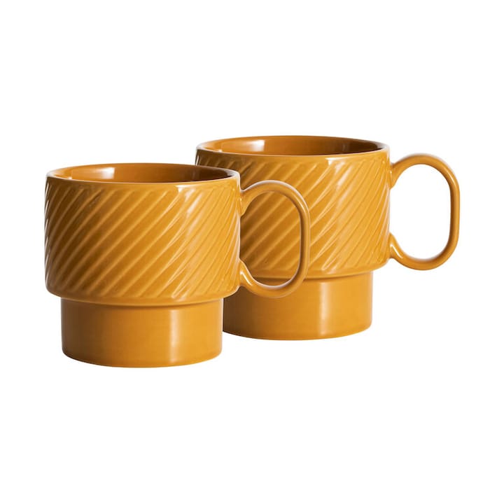 Mugs à thé Coffee & More lot de 2 - Jaune - Sagaform