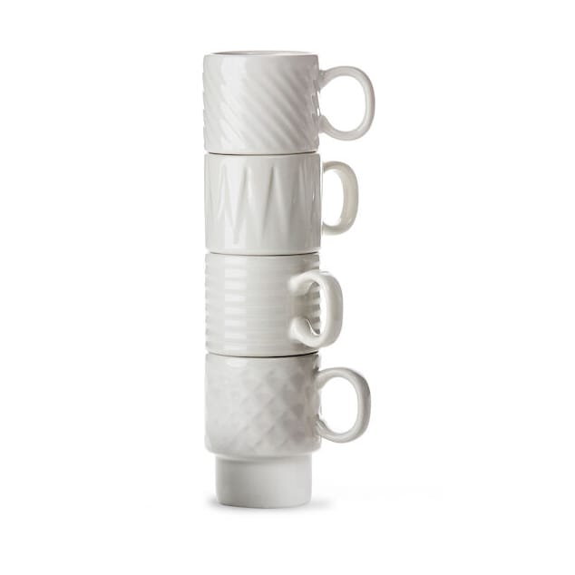 Tasse à espresso Coffee & More, lot de 4 - Blanc - Sagaform