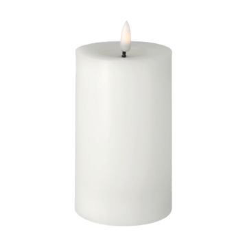 Bougie Melt bloc LED Bright 15 cm - Blanc - Scandi Essentials