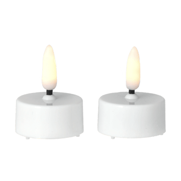 Bougies chauffe-plat Bright LED Ø3,8 cm lot de 2 - White - Scandi Essentials