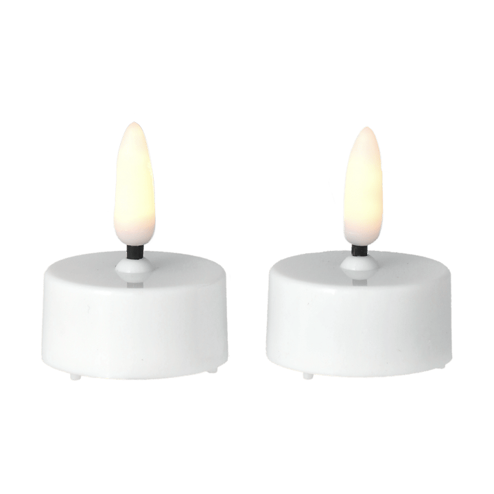 Bougies chauffe-plat Bright LED Ø3,8 cm lot de 2, White Scandi Essentials