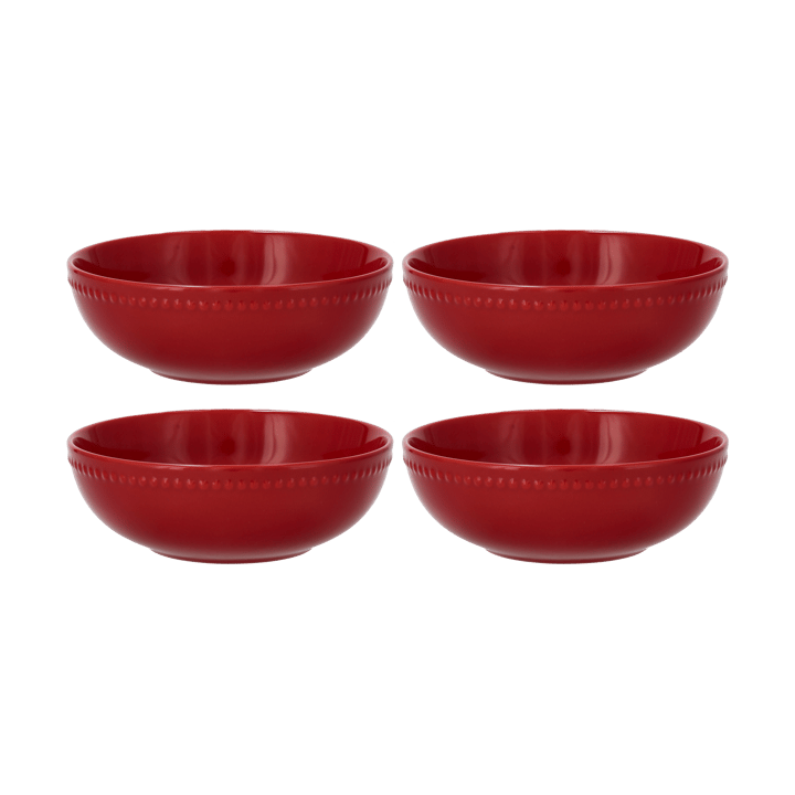 Bol Dots 60cl Lot de 4, Rouge Scandi Living