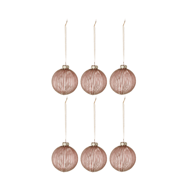 Boule de Noël Holiday lot de 6 - Rose gold - Scandi Living