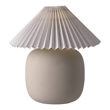 Lampe de table Boulder 29 cm beige-pleated white - undefined - Scandi Living