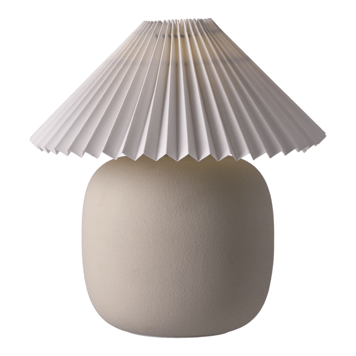 Lampe de table Boulder 29 cm beige-pleated white Scandi Living