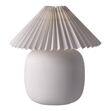 Lampe de table Boulder 29 cm white-pleated white - undefined - Scandi Living