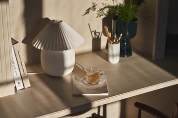 Lampe de table Boulder 29 cm white-pleated white - undefined - Scandi Living