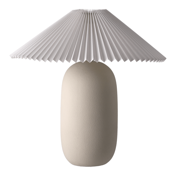 Lampe de table Boulder 48 cm beige-pleated white - undefined - Scandi Living