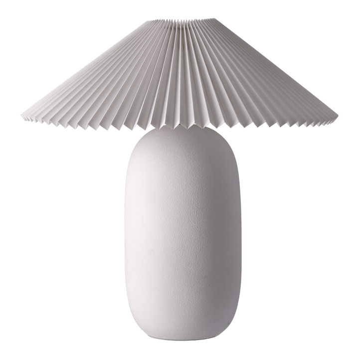 Lampe de table Boulder 48 cm white-pleated white - undefined - Scandi Living