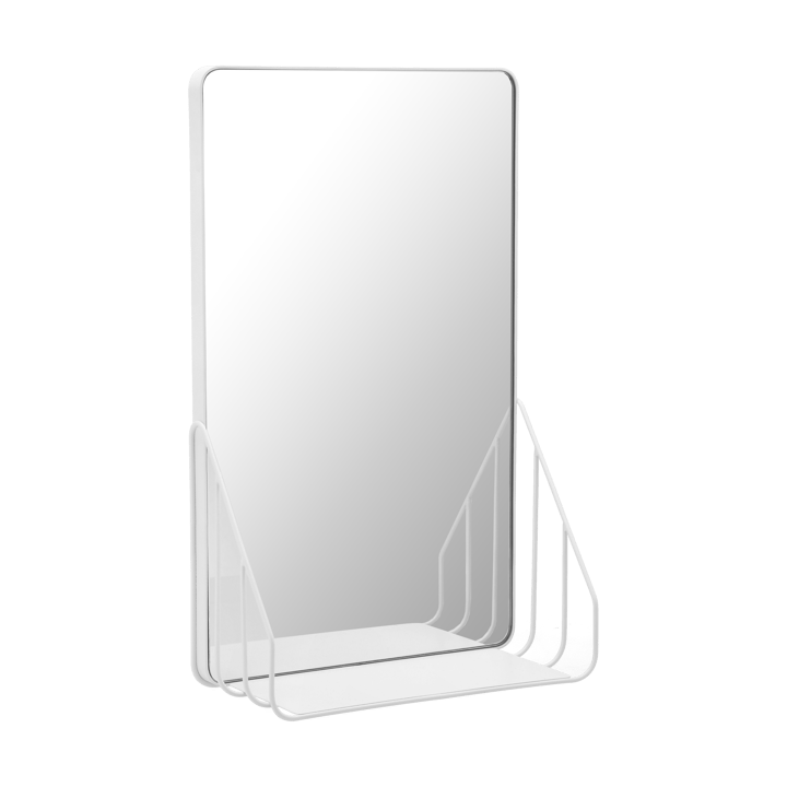 Miroir Nod avec étagère 30x50 cm - White - Scandi Living