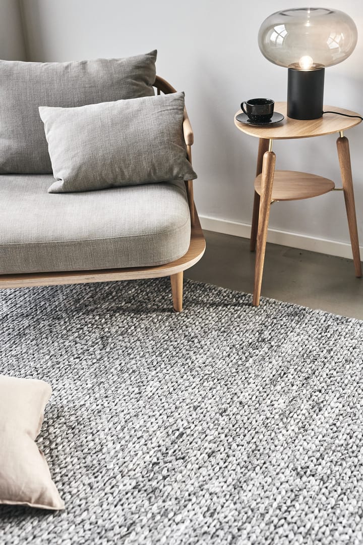 Tapis en laine Braided Gris foncé, 200x300 cm Scandi Living